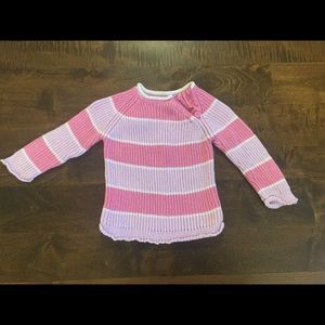 Children’s place pink stripe sweater 12 months